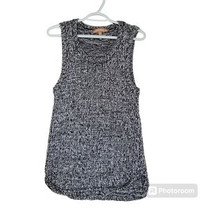Ellen Tracy Black and White Knit Sleeveless Sweater Size XL